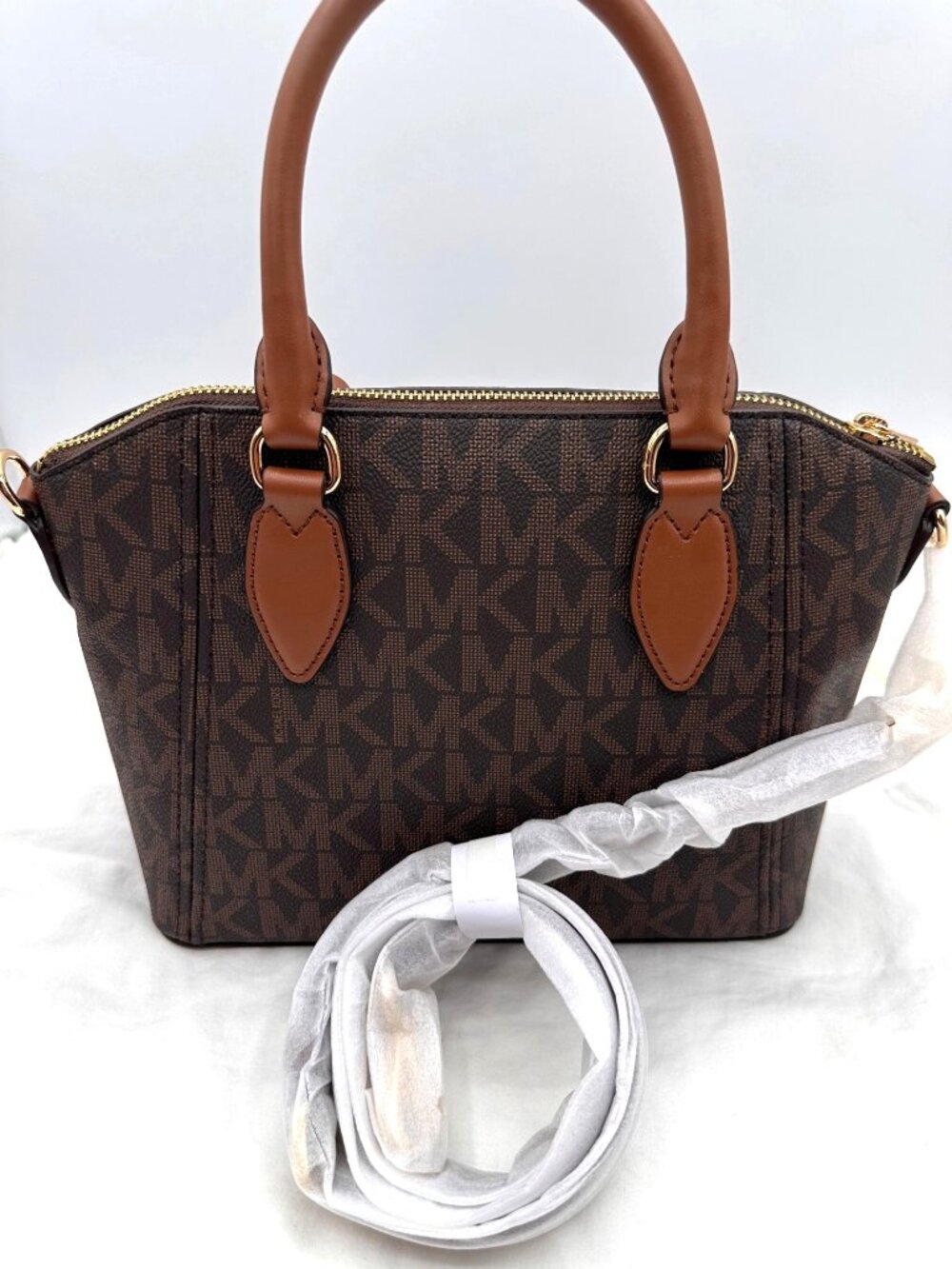 Michael Kors Brown Medium Satchel  Gold Hardware & Dual Handles - Picture 5 of 10